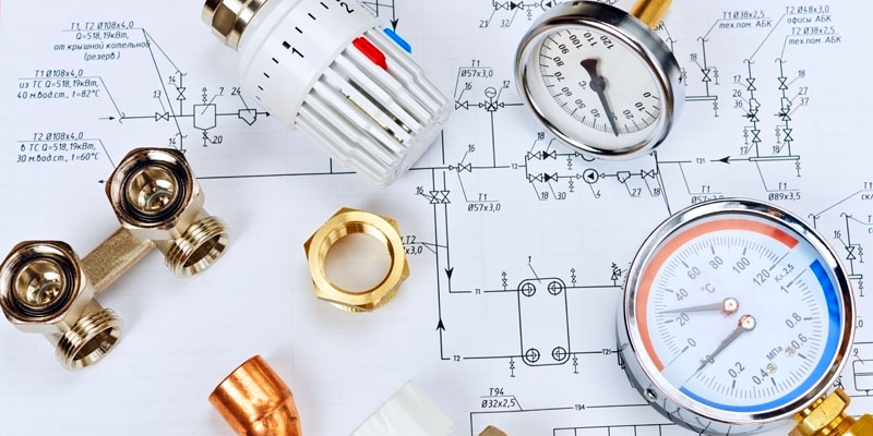 engineering heating. concept heating. project of heating for house.