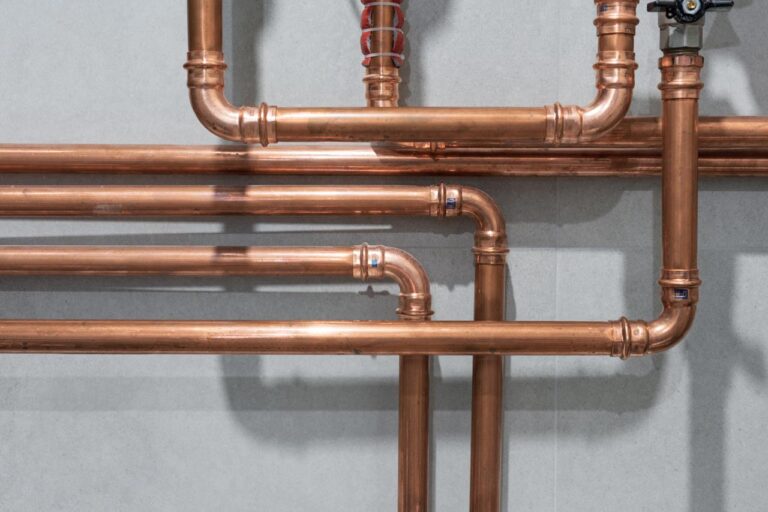 Portfolio copper tubing of home heating system